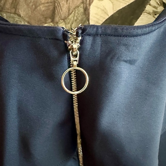 Guess Navy Blue Off-Shoulder Ruffled Dress EUC - Picture 4 of 6